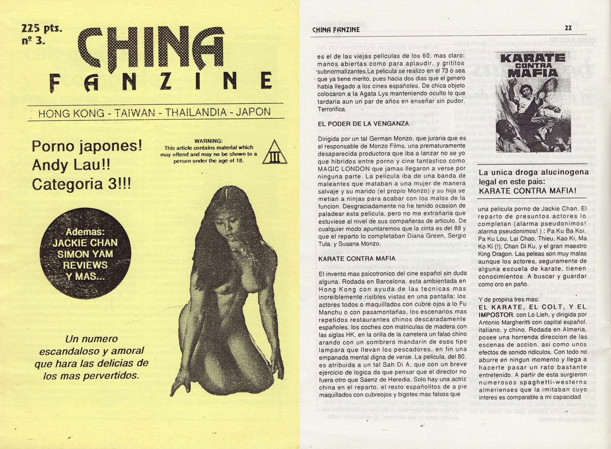 Madre mía. Alguien ha subido una foto a Facebook del fanzine que publicaba yo en los 90. La de años que llevo con las mismas tonterías...