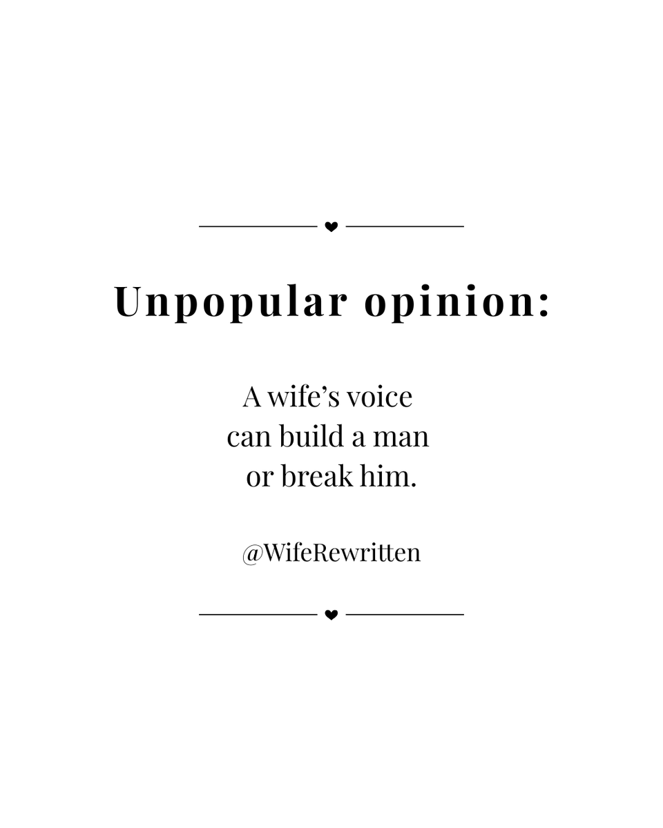 WifeRewritten's tweet photo. At a bachelor party, my friend was asked what matters most to him in a wife.
His answer wasn’t complicated or flashy: “That she always believes in me.”
I can’t think of a more beautiful description of what a wife can offer her husband.❤️
What would you say? 👇 https://t.co/iNnyTcUfMn