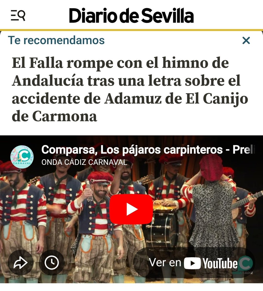 antoniomanuel__'s tweet photo. "Somos una patria, me ha marcado esta tragedia de Adamuz, no hay consuelo para tantísimo andaluz y, aunque no sea oro todo lo que reluce, nuestra tierra ha demostrado una vez más, cómo son los andaluces".
Los pájaros carpinteros 
https://t.co/Um0VT7S407 https://t.co/SnheU7Ptj8