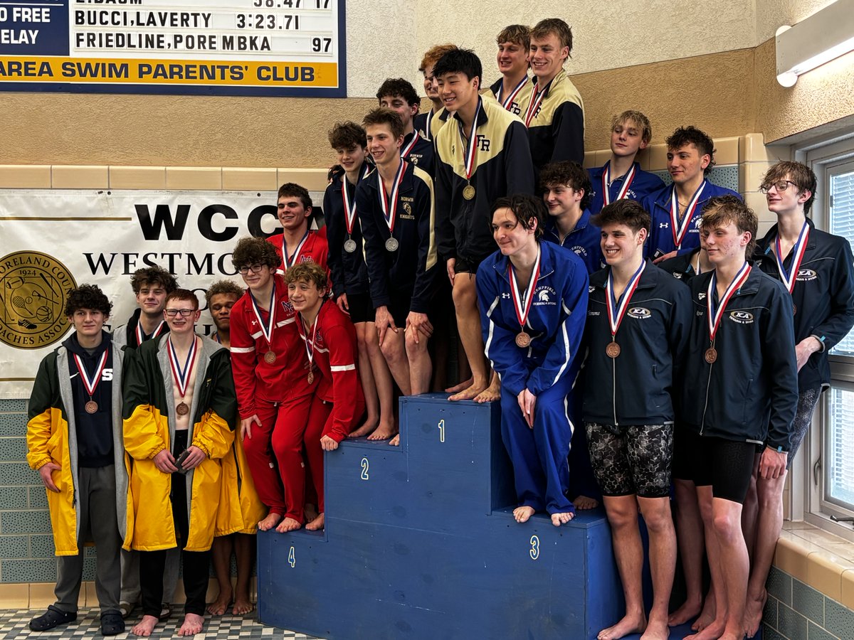 Our boys took 6th in the 400 free relay to finish off a great day at the county championships!