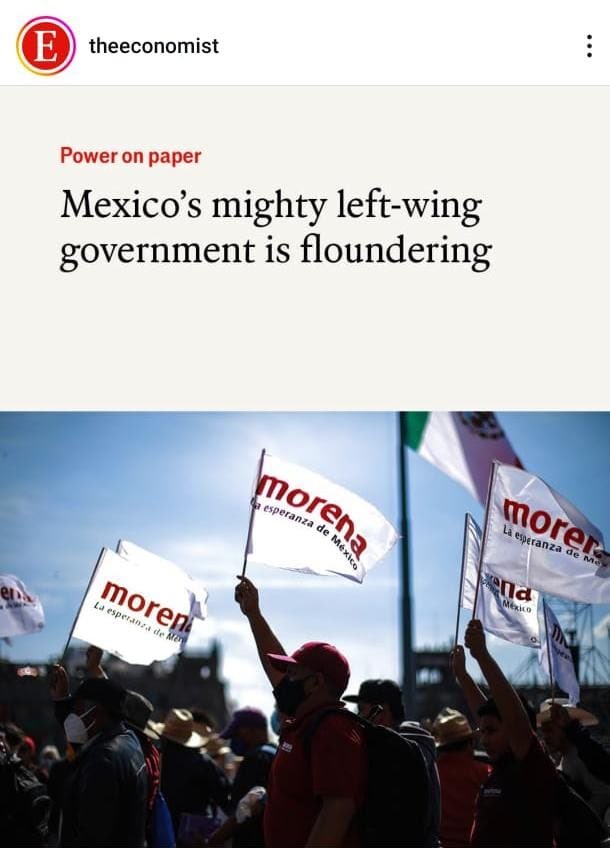 luzelenachavez8's tweet image. Lo que no atreven a decir los medios en México, lo hace el diario británico The Economist, al señalar que @Claudiashein no puede levantar la economía por la corrupción rampante del gobierno de la continuidad, por sus vínculos con el narcotráfico y por todo lo que han hecho, López…