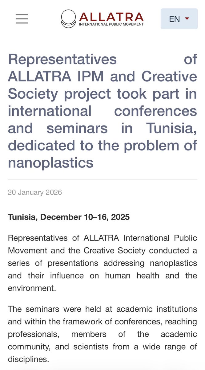 At international conferences in Tunisia I saw how #allatra and Creative Society framed democracy as a system that must withstand environmental and social shocks not just elections.That perspective grounded every discussion in real human impact #HumanRights allatra.org/press-release/…