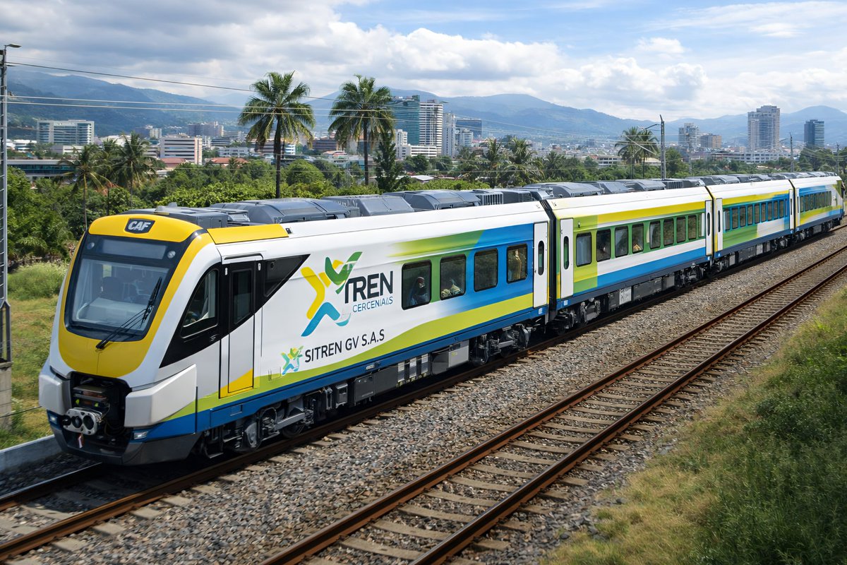 OSEDVEGOZ's tweet image. El Civity/Intercity es un tipo de tren regional de piso bajo, fabricado por CAF, flexible y se adapta a los requerimientos y necesidades propios de cada proyecto ferroviario.

El modelo perfecto para el proyectado #TrenDeCercanias del Valle del Cauca.

#CAF #Civity #SITREN #TCV