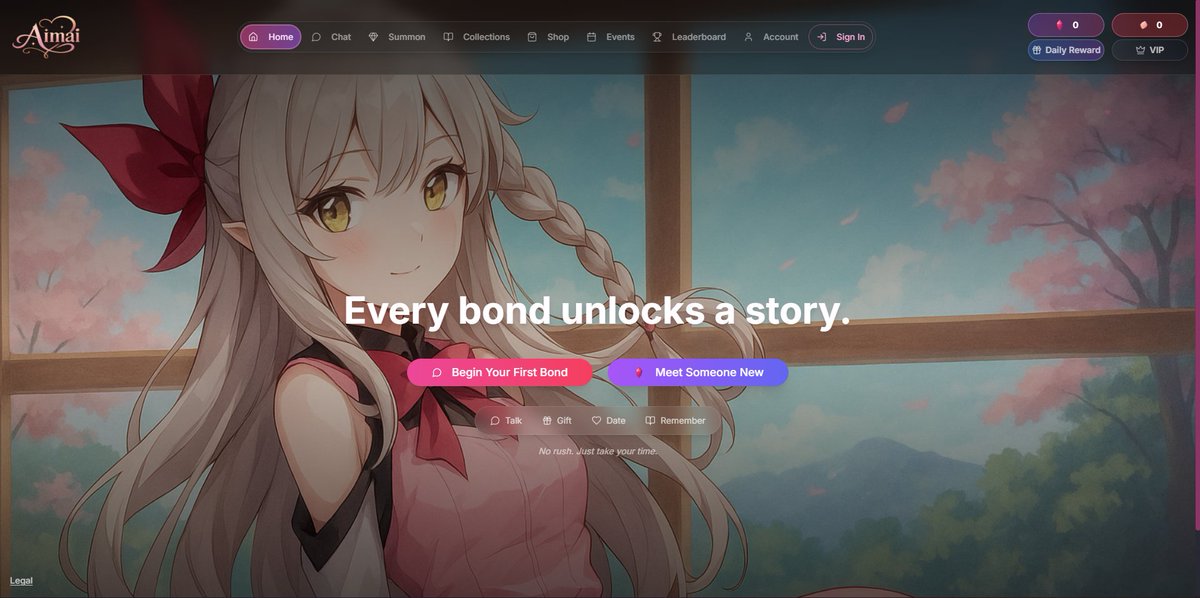 AimaiStudio's tweet photo. tired of instant romance?

if you want a slow-burn VN / chat game where bonds grow naturally,
meet Aimai 🌸
#indiedev #visualnovel #chatgame #aigame #slowburn #anime https://t.co/UXW02Sk3yl