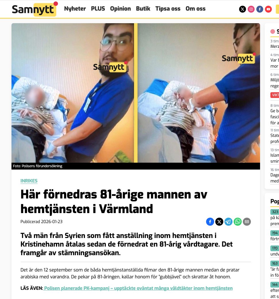 Nej. Ut. Inklusive familj, föräldrar, syskon och alla anhöriga. Buh-bye. samnytt.se/har-fornedras-…