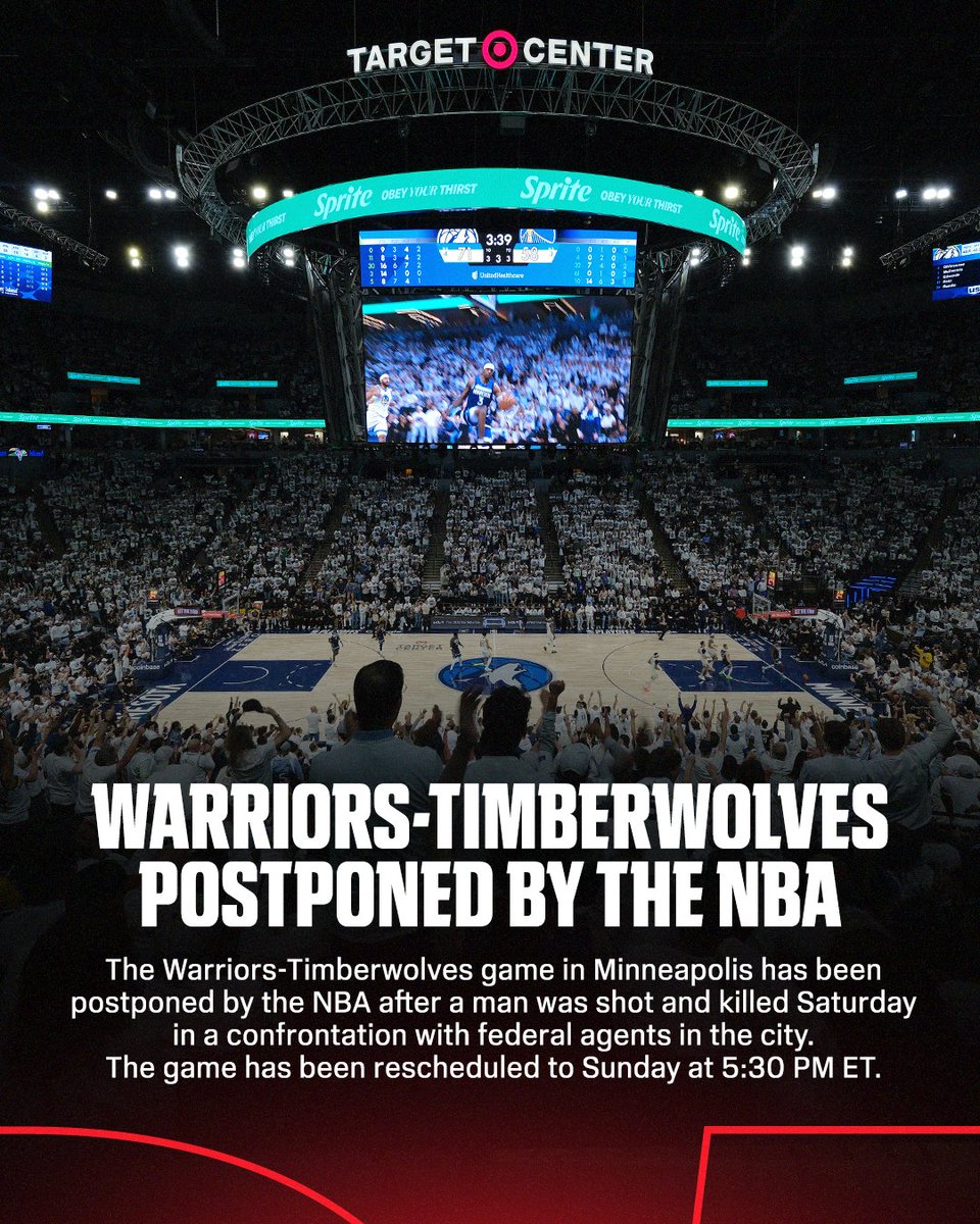 PosteBajo23's tweet photo. #GSWvsMIN ha sido reprogramado para mañana.

#NBARivalsWeek #NBAxESPN https://t.co/ysHVb58hPN