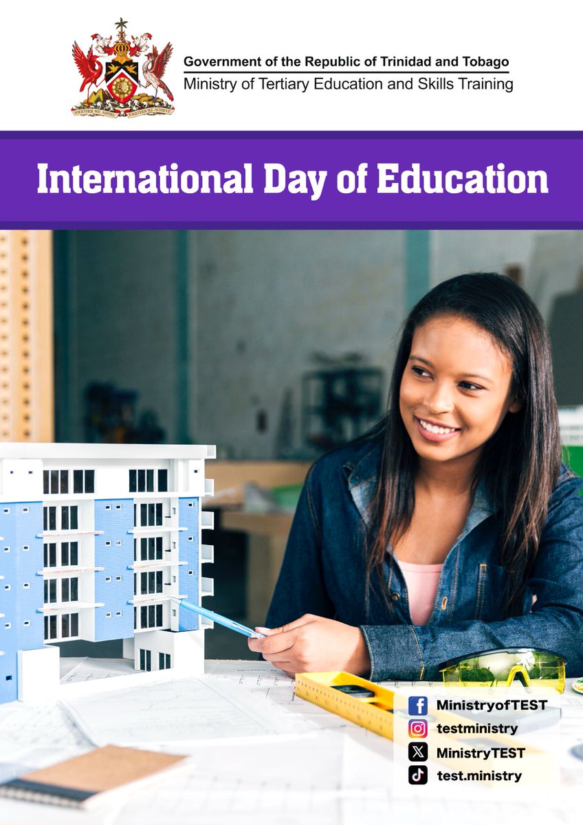 MinistryTEST's tweet photo. At the Ministry of Tertiary Education and Skills Training, we are committed to expanding access to higher education and skills training, empowering young people to build resilient careers and contribute meaningfully to national development.

Happy International Day of Education. https://t.co/RA6vVw5PL2