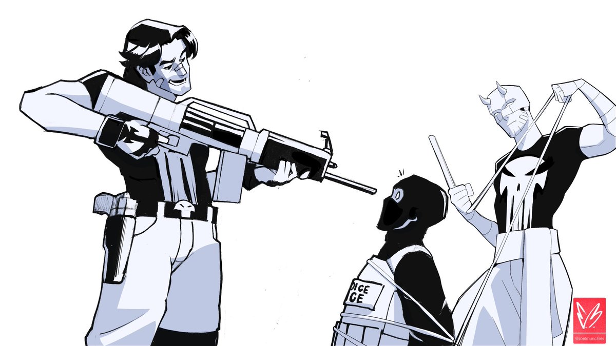 Punish the wicked 🖤🤍 #marvelfanart #punisher #daredevil