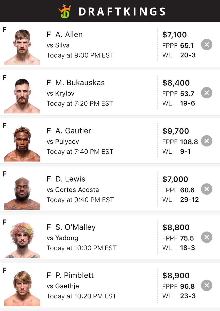 PaceBen7's tweet image. UFC 324 Picks, Predictions, &amp;amp; DFS Lineups

✖️ = Loser