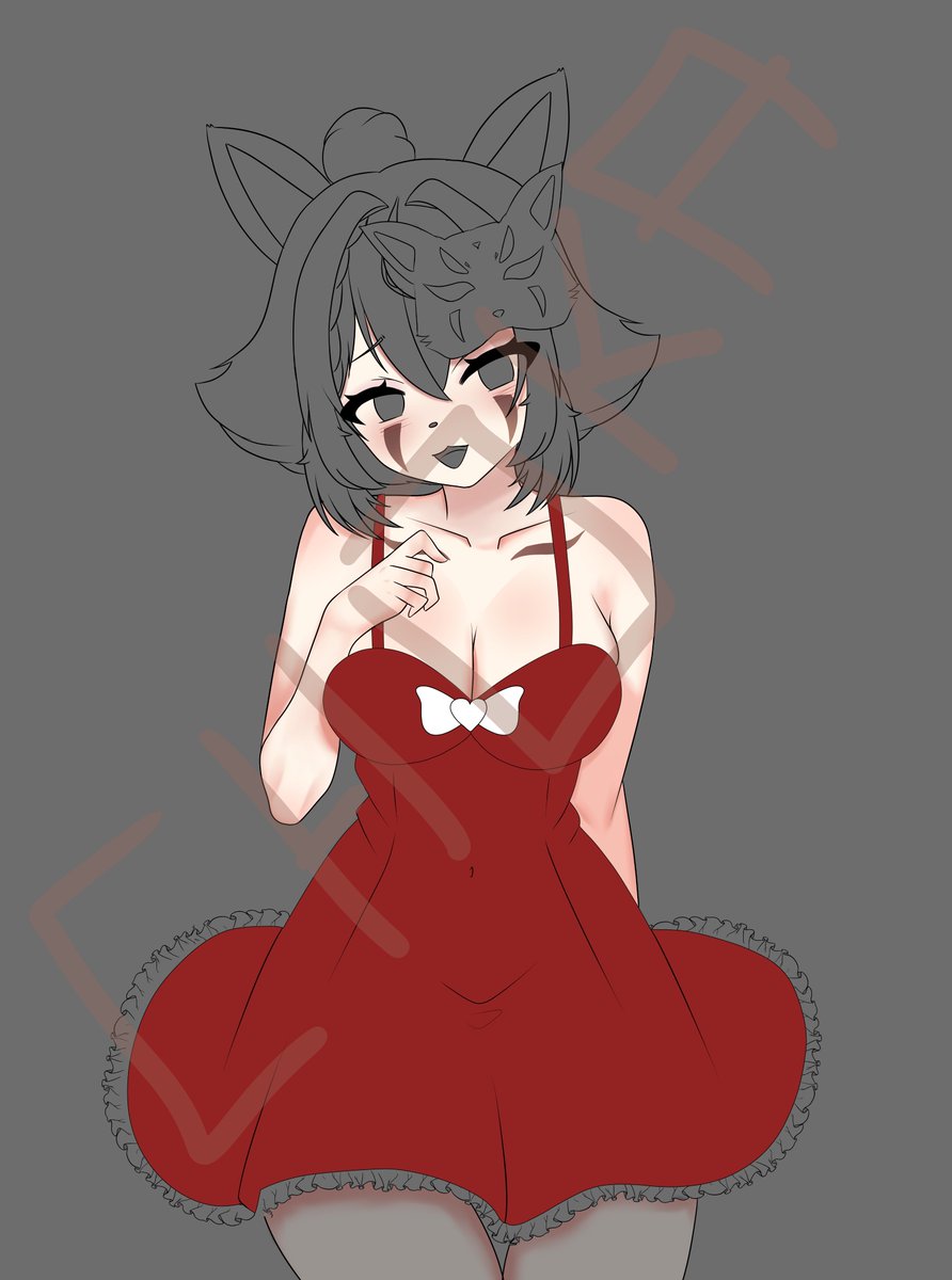 🩶Début de mon YCH pour la saint valentin ! 

En cobaille, j'ai pris <a href="/KeolaKumaneko/">🍎 Keola 🍏</a> !