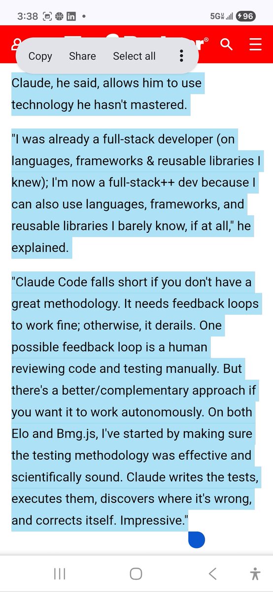 AK2Pac's tweet image. @Scobleizer where is #AI #dart @googleaidevs @vllm_project ? #CompoundEngineering How an exp. #developer teamed up w/ @claudeai 2 create #Elo #programming lang.
#BernandLambeau, the human 1/2  #pairprogramming team, explains how he's using AI @TheRegister  theregister.com/2026/01/24/hum…