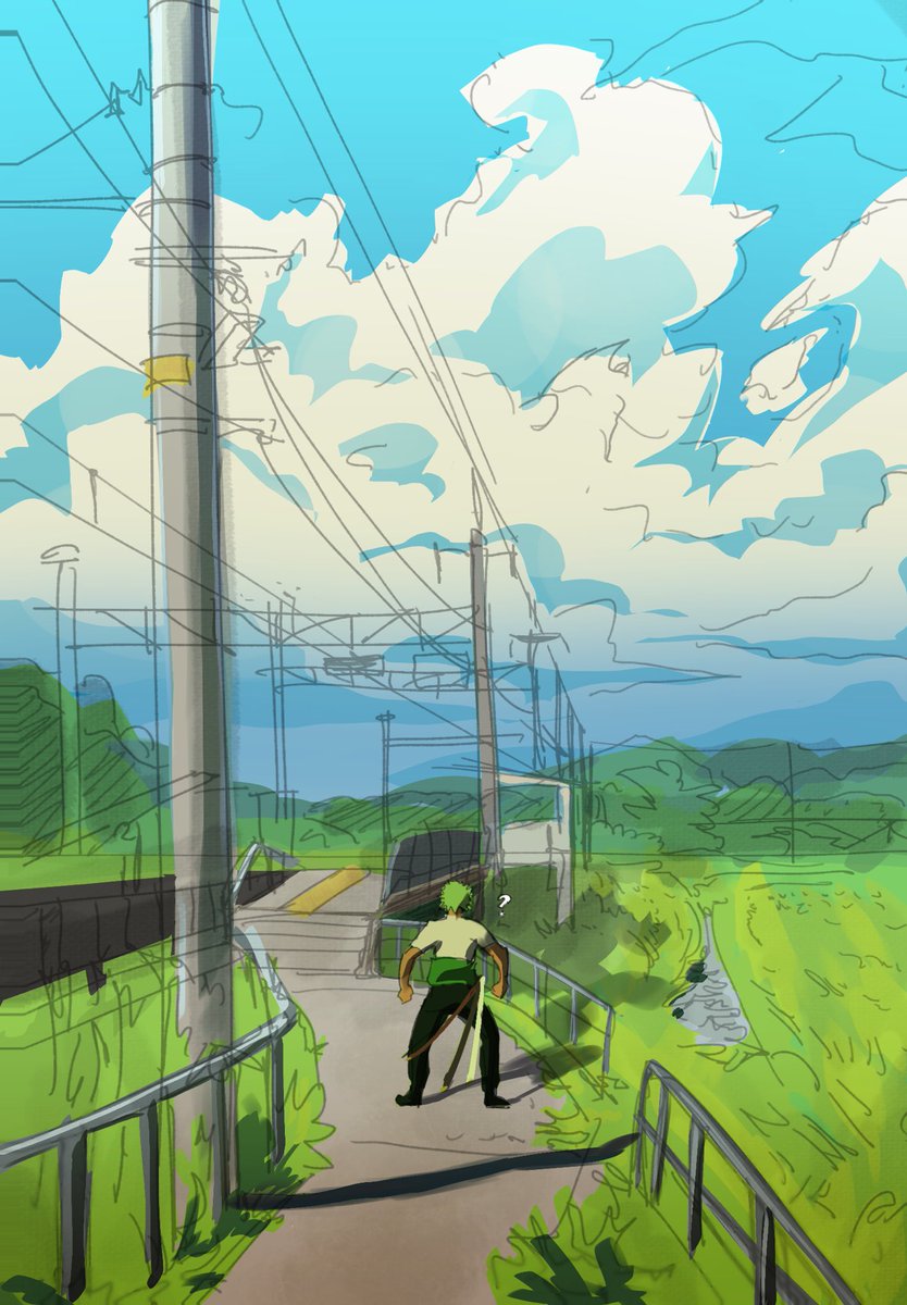 sidestray's tweet image. hes lost again #ONEPIECE