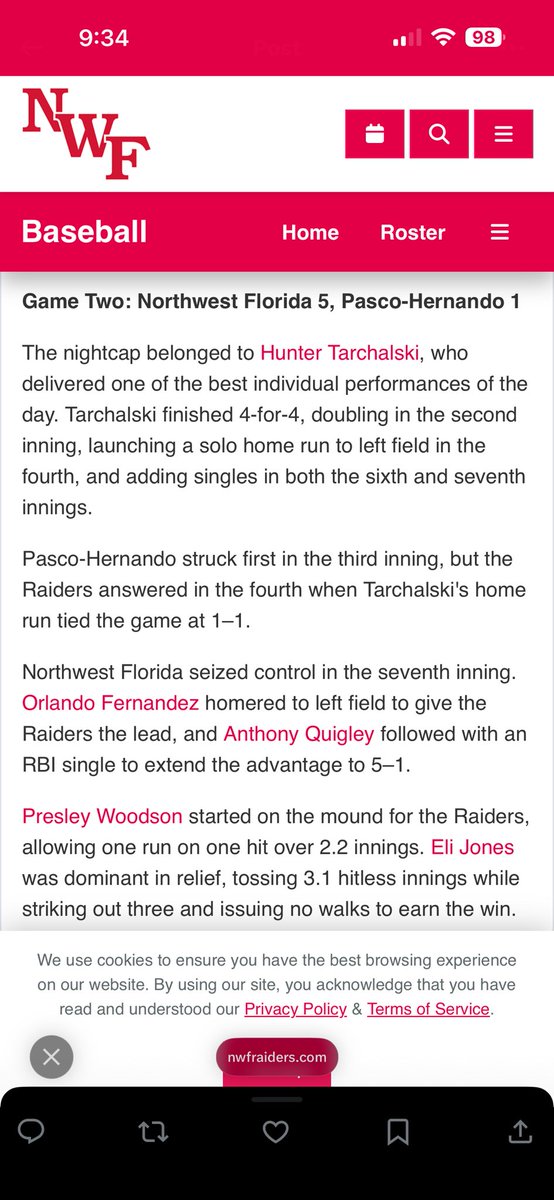 Hunter Tarchalski tweet media