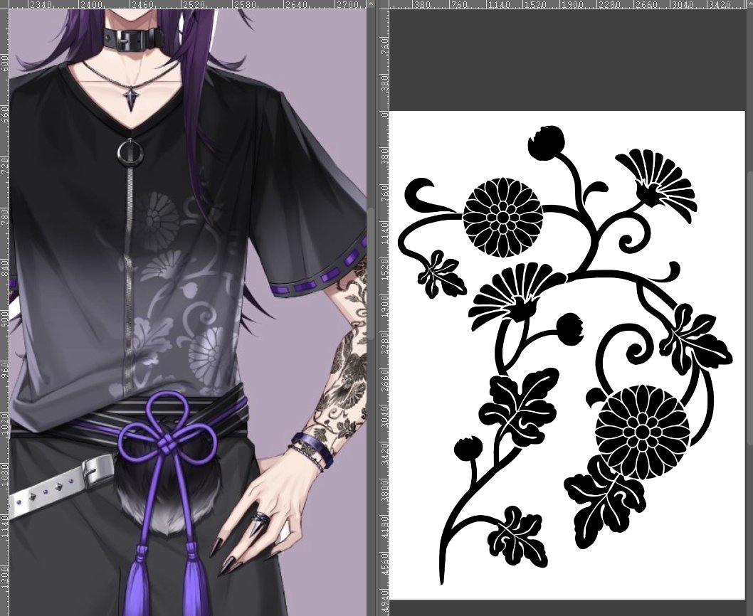 I create things like patterns from scratch while looking at the reference sheet. I think it turned out pretty close.