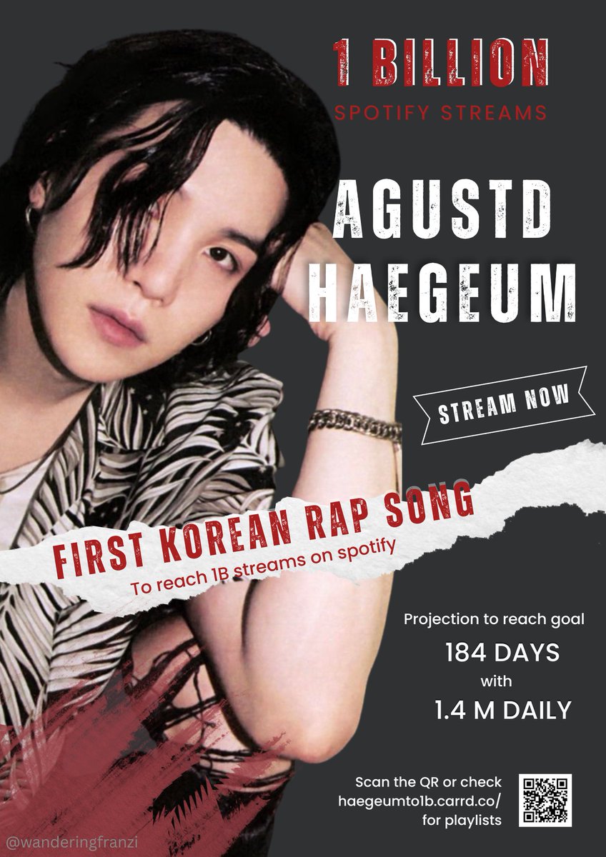 Day 15 of bringing Haegeum to 1B.

10 x Haegeum, 5 x WF, KIG, and random BTS songs
open.spotify.com/playlist/6udOi…

New PL every day at 6am KST

Save the carrd for more PLs 
BCD missions with extra Hyungline
Sleep PLs
Short booster PLs
haegeumto1b.carrd.co

#HaegeumTo1Billion