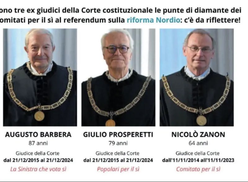 Cris_CHML's tweet image. Persone pensanti, intellettualmente oneste che hanno lasciato l’ideologia, l’ipocrisia e la faziosità altrove. 
Loro voteranno #Si 
Tre ex giudici della Corte Costituzionale 
Barbera 
Prosperetti 
Zanon 
#ioVotoSì #SeparazionedelleCarriere