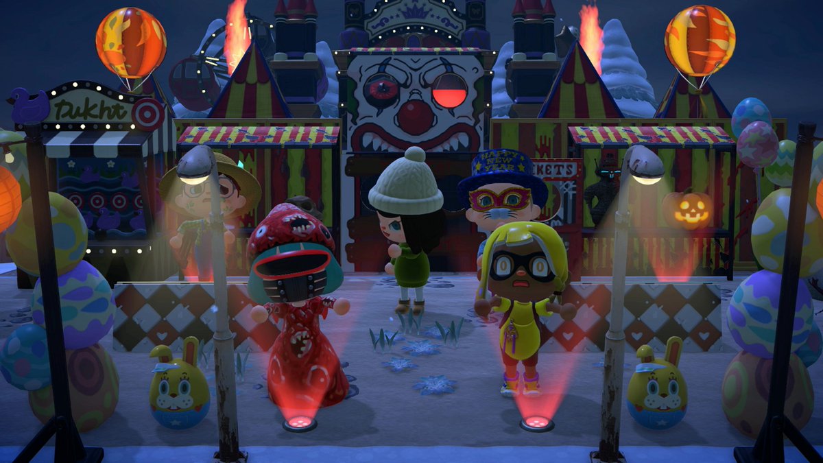 NextNnet's tweet photo. ¡Espectacular #DecoParty #02 hemos tenido hoy en #AnimalCrossingNewHorizons! Hemos tenido dos equipos: 🌼CAMPESTRE🌳 Vs 👻TERROR 👹¡Y vaya zonas han creado! La zona con más votos ha sido la del TEAM TERROR. A continuación os dejamos fotitos de las dos zonas ☺️☺️☺️ https://t.co/RIMd0X6XLK