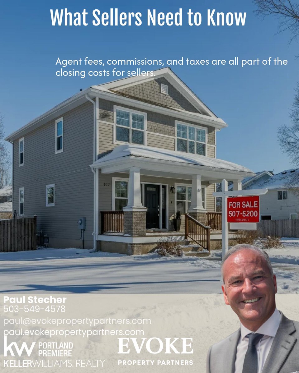 paul_stecherRE's tweet photo. "What do closing costs in Portland look like? 🤔 Here's a quick peek! Buyers: think loan fees, inspections &amp; title insurance. Sellers: get ready for agent fees, commissions &amp; taxes. Got questions? Let's chat! 📢✨ #RealEstate #Portland #Homebuyer #Homeseller #Realtor" https://t.co/tREEIRLA3n