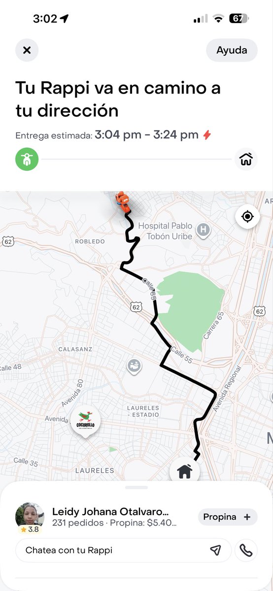 petchancho's tweet photo. @RappiColombia vea pues está joya, pedido recogido a las 2:38pm a la hora de publicar esto, el repartidor sigue en otra zona de la ciudad, bastante alejada, pésimo servicio rappi, hasta hoy use la app, solo bastó una falla para tomar la decisión https://t.co/84JZTZVSJB