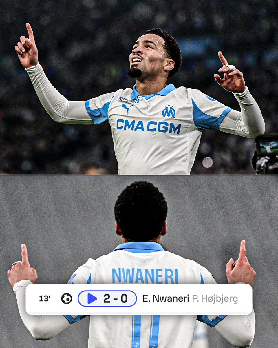Ethan Nwaneri scores just 13 minutes into his Ligue 1 debut ✨

A former Tottenham player with the assist 🤝