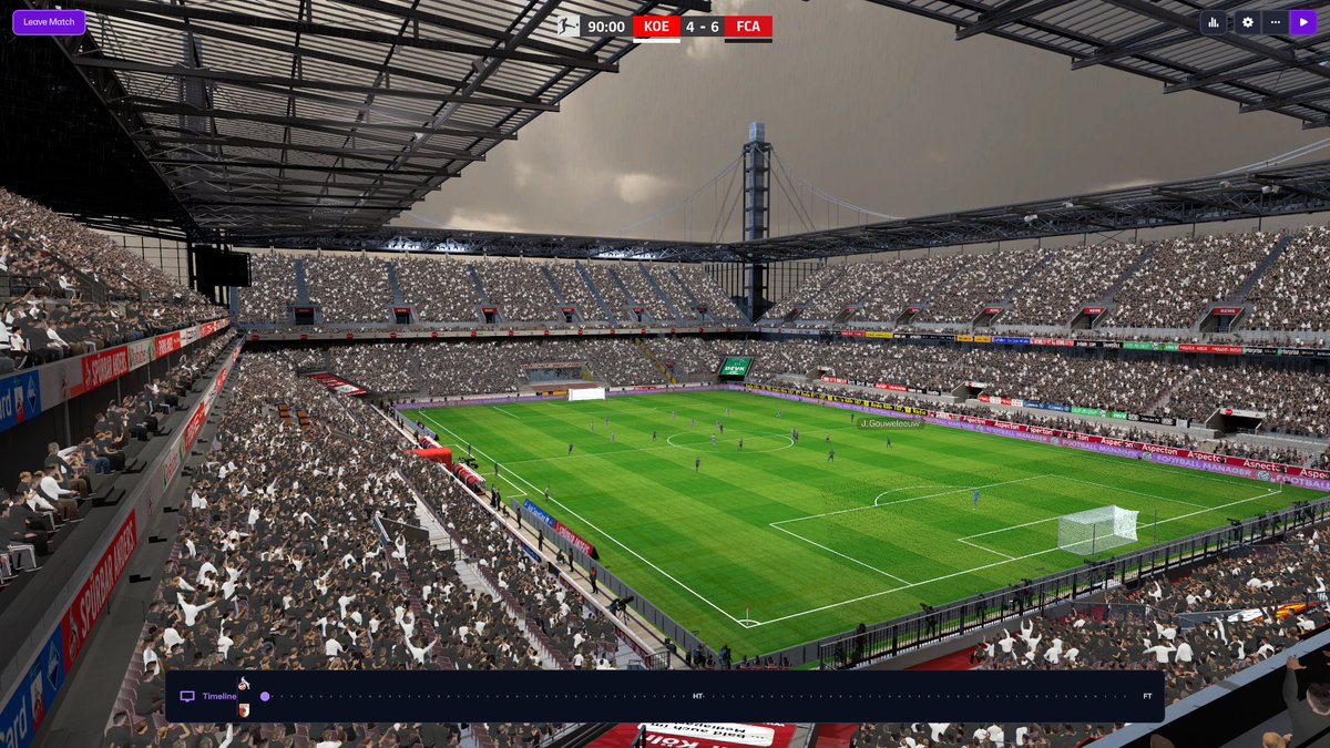 New lighting and grass in the #FM26 version of the RheinEnergieStadion where FC Köln play 😁