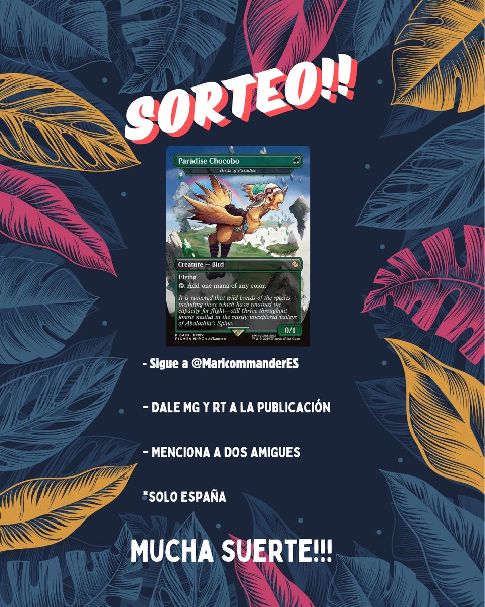 MaricommanderES's tweet image. Muy buenas pixies!!

Se que llevamos días en +200 seguidores y gentecilla en el servidor, 
por lo que ya llega el sorteito!!
Teneis hasta el 7 de febrero para cumplir los requisitos, y recordad, Commander no es Magic 🤭
