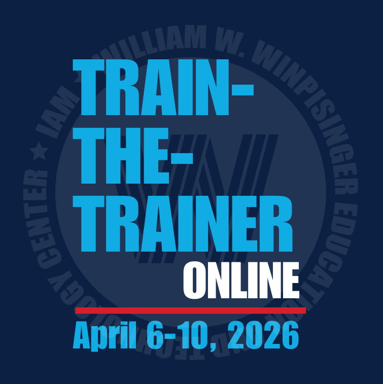 IAMW3Center's tweet photo. Train-the-Trainer Online will be held April 6-10, 2026. It's open to members who have taken Leadership I, Leadership II, and Advanced Leadership or who have been designated as the educator for their District or Local. https://t.co/nyaycMQ0Qu