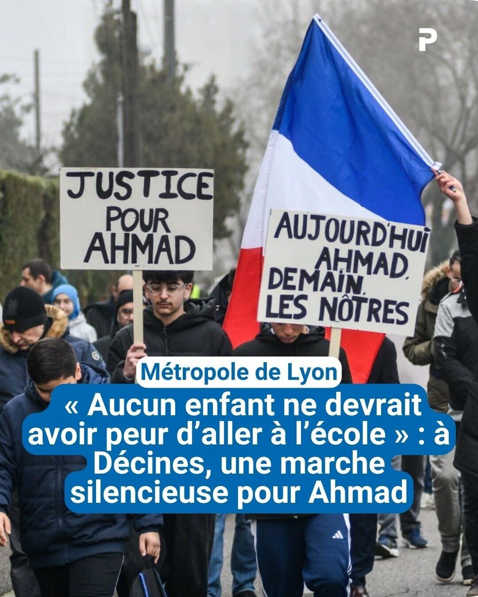 Près de 300 personnes ont défilé samedi 24 janvier après-midi à Décines-Charpieu pour soutenir Ahmad, 17 ans, grièvement agressé lundi alors qu’il se rendait au lycée. 
➡️ l.leprogres.fr/MHq