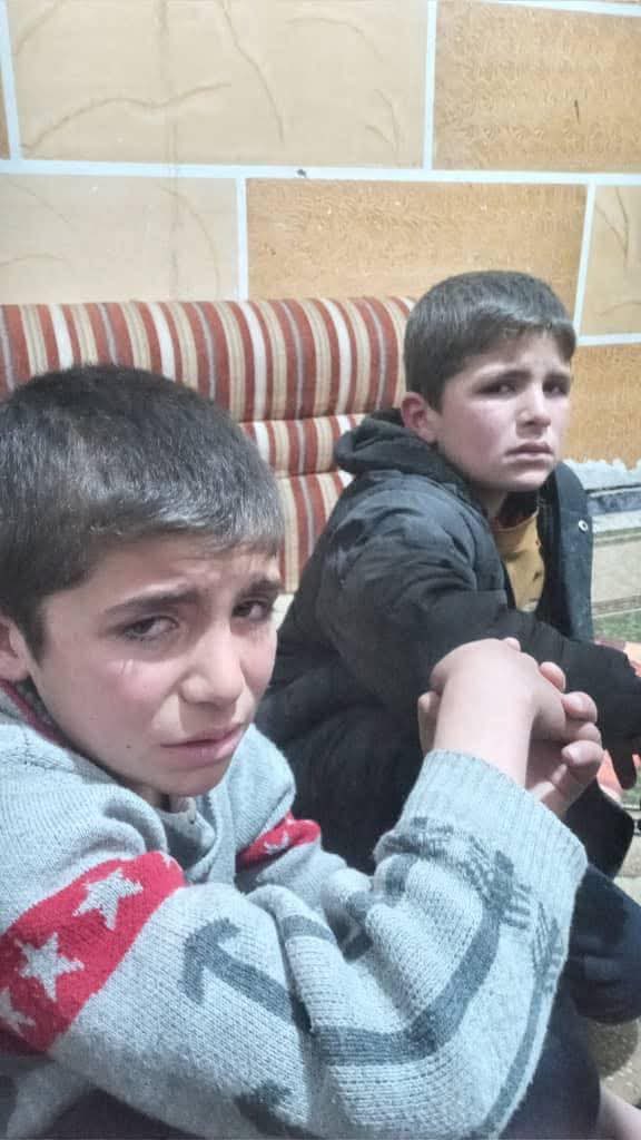 Omar_Madaniah's tweet photo. Two children were released today from the prisons of the Syrian Democratic Forces (Al-Qotan Prison) and have now arrived at Ibad Al-Rahman Mosque in the Rmeileh area of Raqqa. The children are experiencing extreme fear, making it difficult to communicate with them. https://t.co/4B2uXHjspA