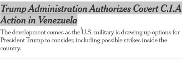 “Party at the secret missile base, don’t tell anyone. Location disclosed below”
Classified ad
  -Me as a joke

“Trump admin authorizes covert CIA action”
Actual NYT headline

Gee thanks for keeping it “covert”