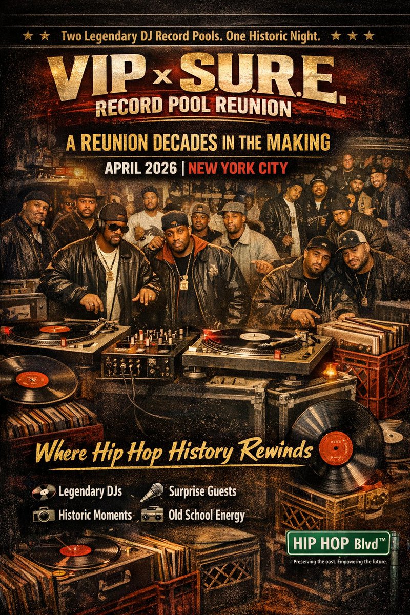 The VIP and SURE record pool reunion April 2026 #HipHopBlvd