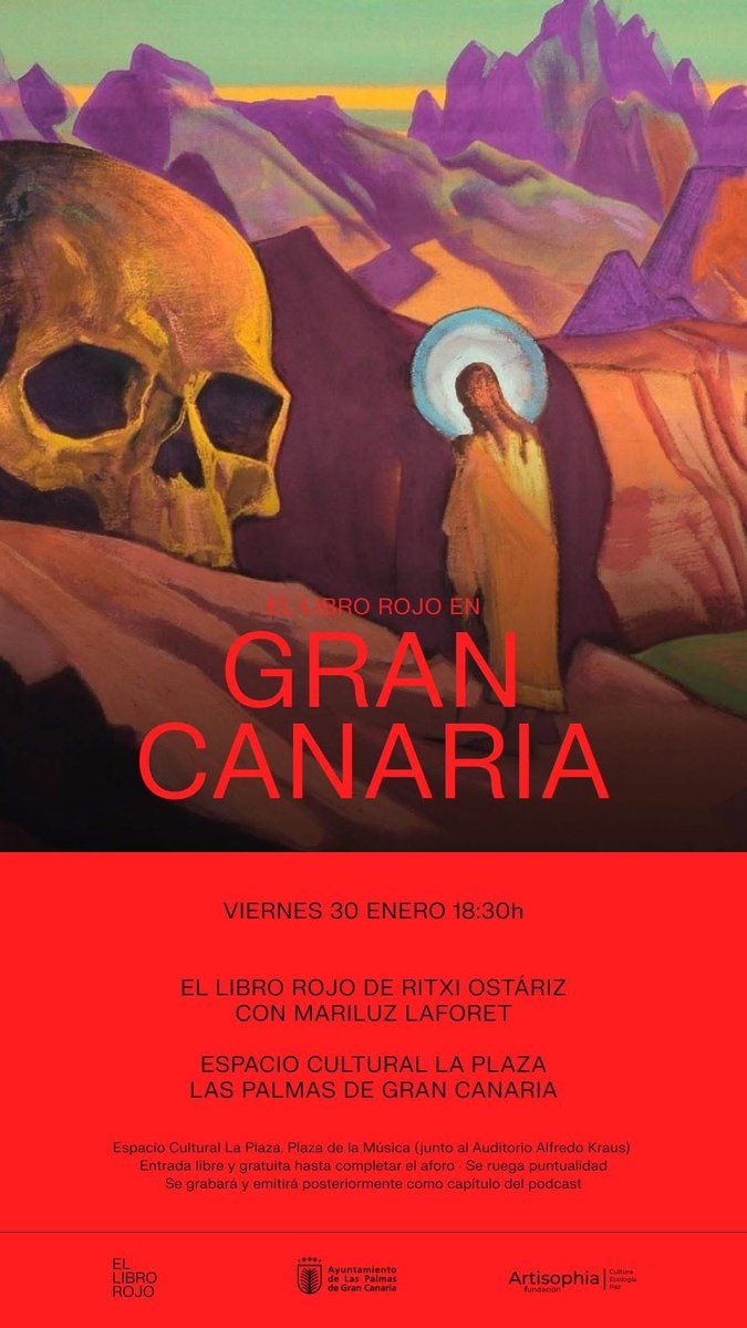 Deseando reencontrarnos, #GranCanaria🌴
📅 Vie 30 de enero | ⏰ 18:30
📍 Espacio Cultural La Plaza (Plaza de la Música, junto al <a href="/AuditorioAKraus/">Auditorio A. Kraus</a>, #LPGC)
🎙️ Con @MariluzLaforet, grabación en directo de un nuevo capítulo de #ElLibroRojor

<a href="/ritxiostariz/">Ritxi Ostáriz</a> @ellibrorojor #Artisophia