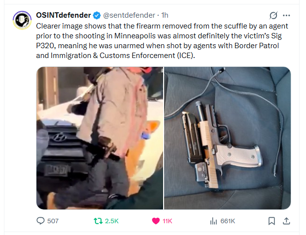 <a href="/WhiteHouse/">The White House</a> the guy was disarmed over 4 seconds prior being shot... here is the officer walking away prior to the shooting 
ICE murdered another american