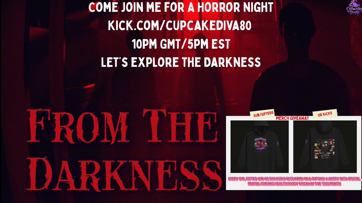 CupcakeDiva80's tweet photo. Weekend Vibes. I will be Exploring the Darkness, grab your blanket, popcorn, drinks & come join me as we explore this horror game!
Look forward to catching up with you guys. https://t.co/9UTwAmxk88
#KickStreaming
#Verificationgrind
#HorrorCommunity https://t.co/Svy3HHOz2M
