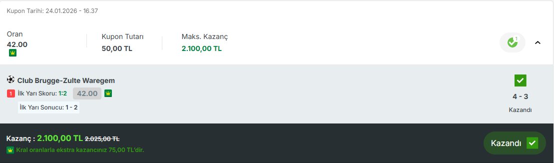 analysisdays's tweet image. 🎯 42.00 ORANLI İLK YARI SKORU TAM İSABET! 🚀

Belçika'da veri analizi yine şaşırtmadı! 📊 Tabloya bakıp "Sürpriz İY Skor 1-2" demiştik, tıkır tıkır işledi! 🔥

✅ İlk Yarı Skoru: 1 - 2 ✍️ 💰 Oran: 42.00 🏆

 Detaylar sitemizde 🍀