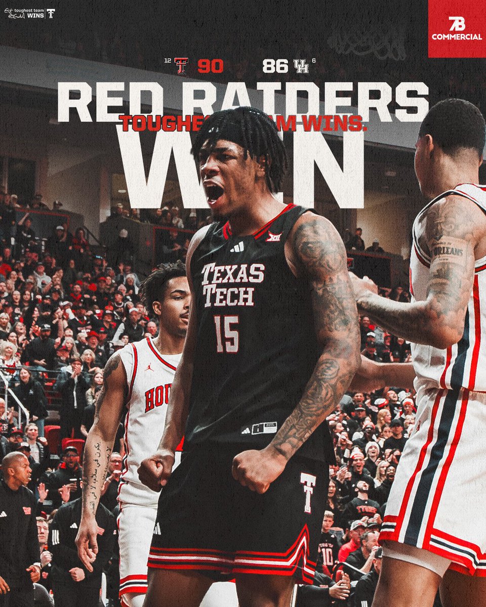 TexasTechMBB's tweet image. Toughest Team WON 😤

#TTW | @7BCommercial