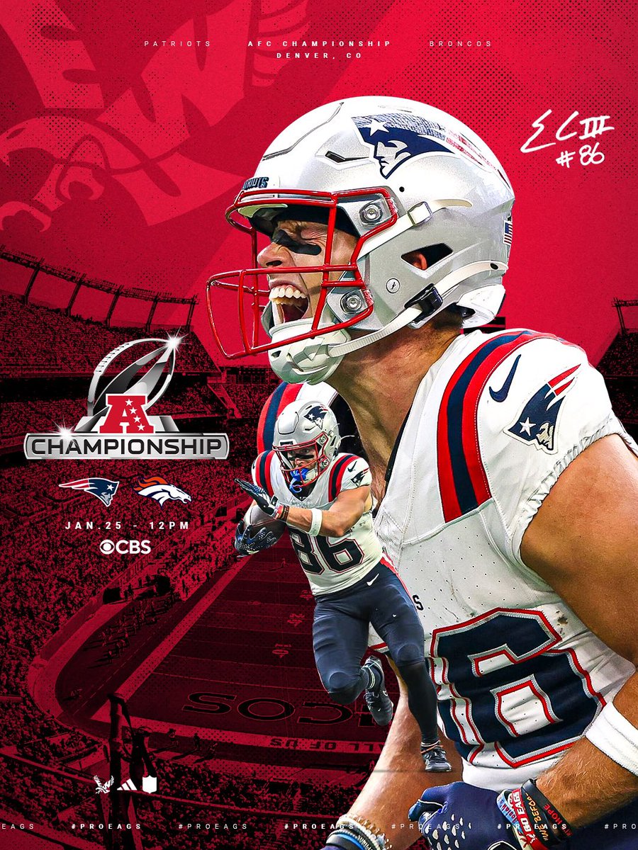 For a trip to Super Bowl LX‼️

Tune in tomorrow and watch Efton and the Patriots take on the Broncos in the AFC Championship!

#GoEags #EKG #ProEags