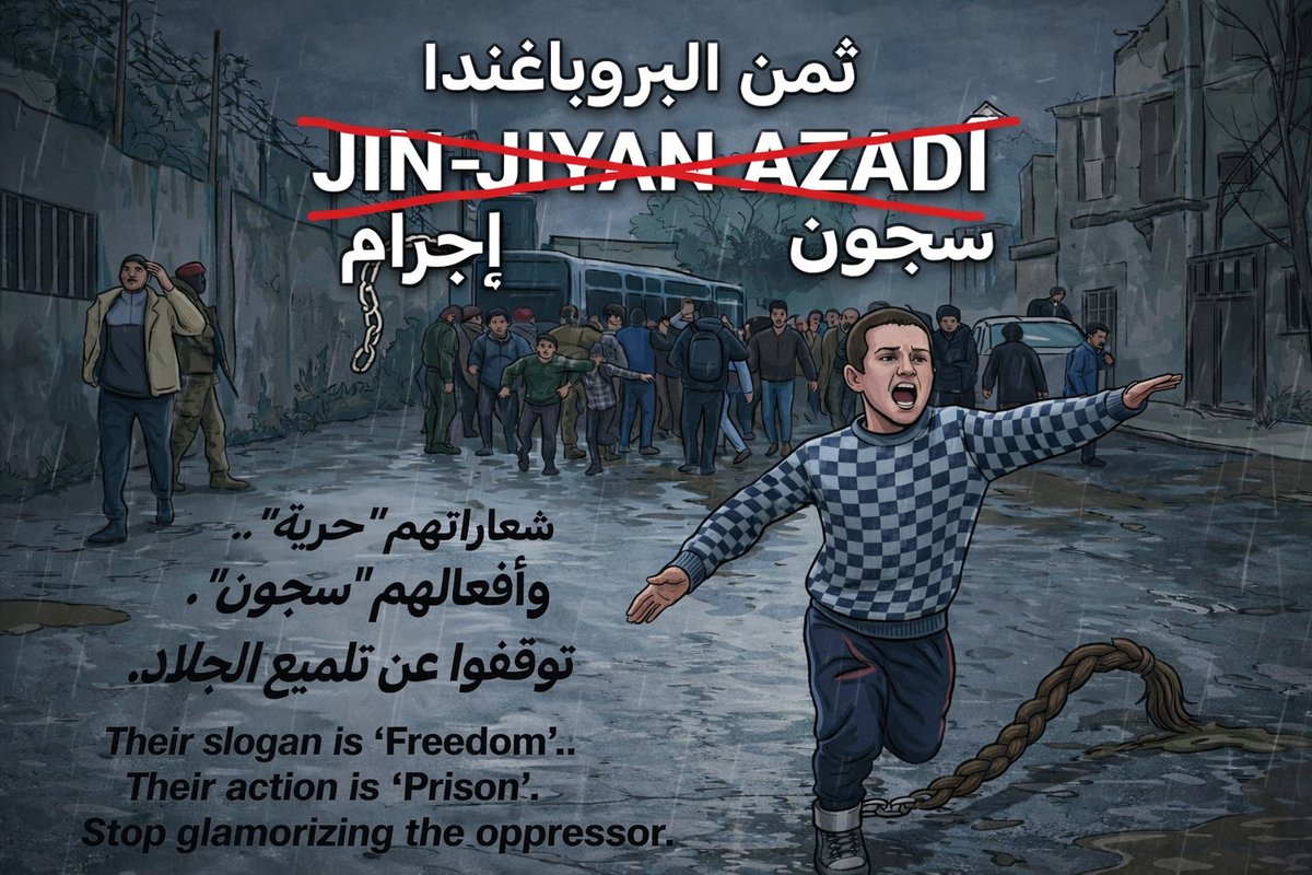 لا تجعلوا الجدائل تُعمي أبصاركم عن القضبان.

Don't let the braids blind you from the bars.

#SDF_PKK_Terrorist