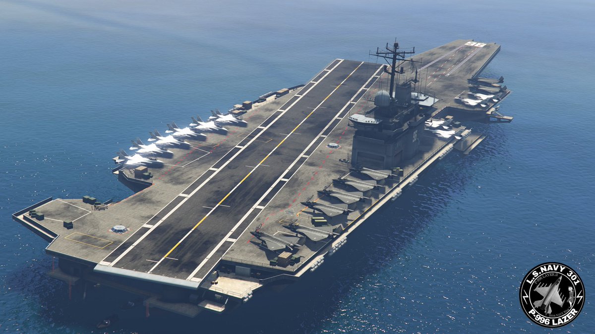 LS_NAVY_301's tweet photo. CVN-96 空母ラクシントンはロスサントス近海にて警備任務を行っており

第301空母航空団からVFA-21飛行隊グリムリーパーズ、VFA-8飛行隊ベアーズ・ロック、VFC-147飛行隊ブラックバニーズがローテーション配備されており他にも支援としてVR-5飛行隊、HSC-52飛行隊が従事しています。
 #GTAオンライン https://t.co/LJRcsaoTNn