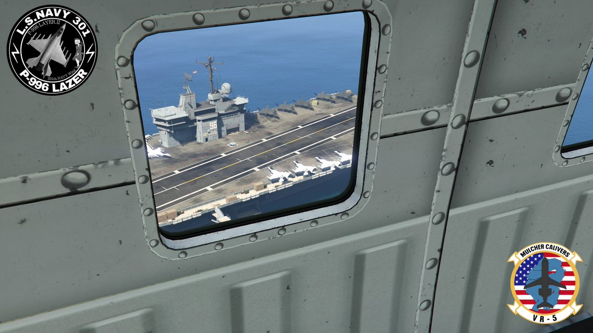 LS_NAVY_301's tweet photo. CVN-96 空母ラクシントンはロスサントス近海にて警備任務を行っており

第301空母航空団からVFA-21飛行隊グリムリーパーズ、VFA-8飛行隊ベアーズ・ロック、VFC-147飛行隊ブラックバニーズがローテーション配備されており他にも支援としてVR-5飛行隊、HSC-52飛行隊が従事しています。
 #GTAオンライン https://t.co/LJRcsaoTNn