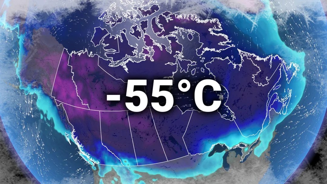 MAstronomers's tweet image. NEWS🚨: This weekend, Canada will be on of the coldest places ON EARTH, with temps as low as -50°C (-58°F)