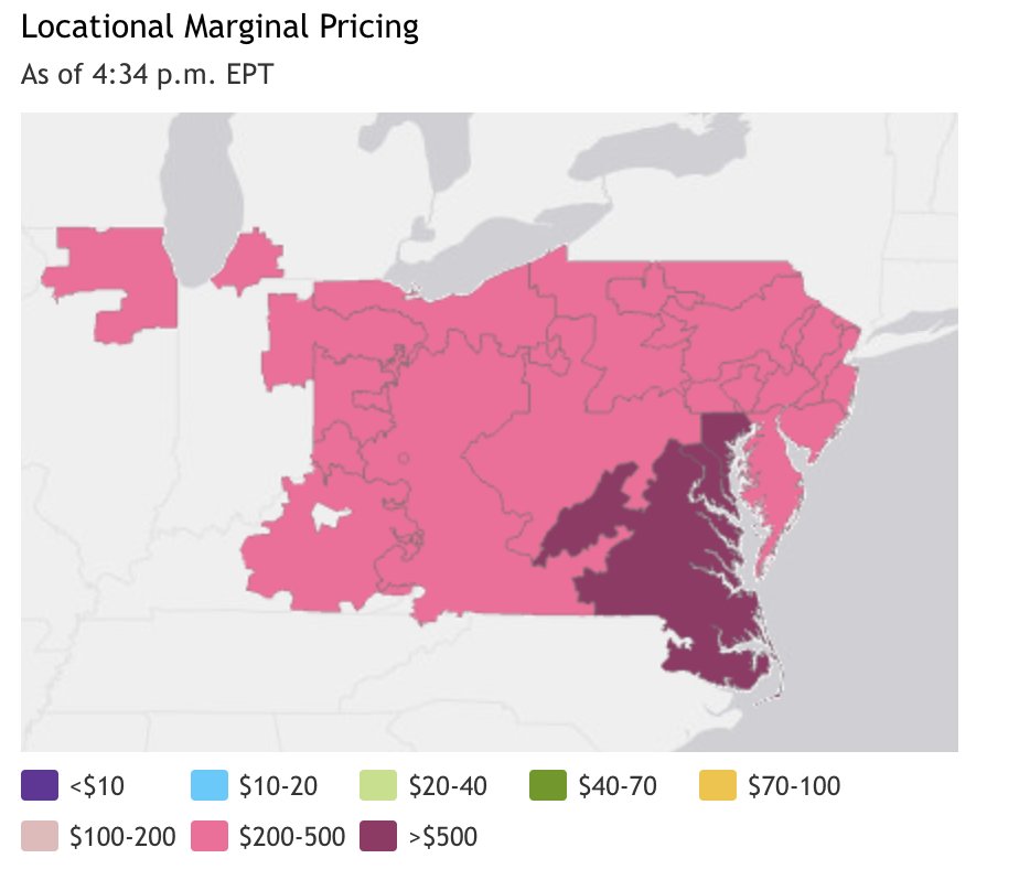 I'm cautiously optimistic that Scrubgrass and Panther Creek are selling electricity into PJM. I'm also cautiously optimistic PJM doesn't collapse under the heavy load. More than anything, just want everyone who'll be on shift staying safe. Conditions are gonna be rough. 
/ $BITF