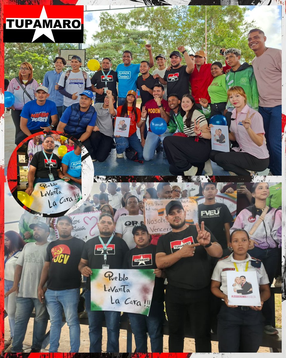 Militancia <a href="/TupamaroMRT_/">Movimiento Revolucionario TUPAMARO Vzla.</a> presente en un encuentro de la juventud del Edo <a href="/MonagasMRT_/">MonagasRebeldeMRT</a> en las instalaciones del Liceo Nuñez Mares del Mcpio <a href="/MaturinMrt/">@Municipio. Maturín_ MRT</a> dicho evento tuvo como objetivo reafirmar el respaldo y la lealtad de la generación de continuidad al presidente <a href="/NicolasMaduro/">Nicolás Maduro</a>