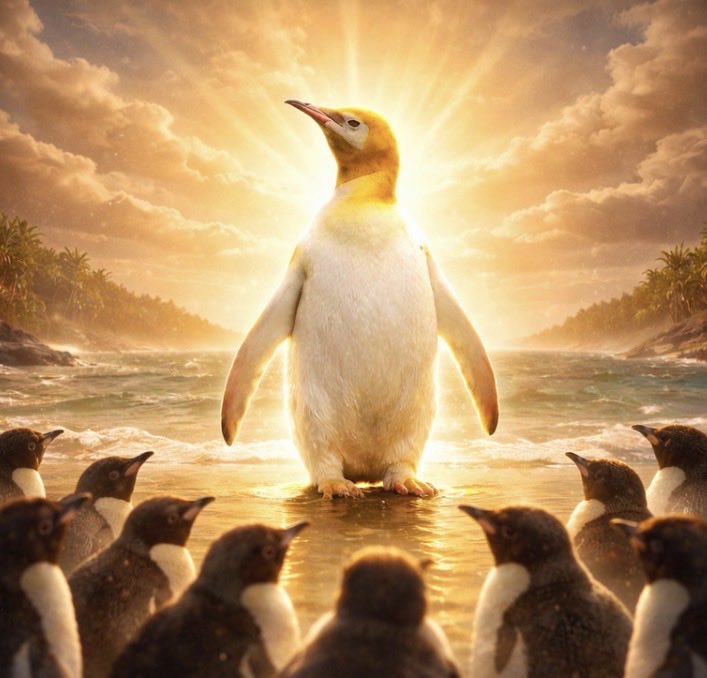 fuc_on_sol's tweet photo. @arkham @Banana__BuLLeT Wow! That’s what I’m talking about! Well, when @Binance posts a picture of a golden penguin it makes me remember that there is still opportunity for all! 

$GP Golden Penguin 

7d5g5gvFfchdr4dXWeYqWSPzgrDFB2XAK69Ysyhrpump https://t.co/yyGzuxS2Wg