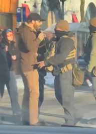 jdsboston's tweet photo. @BillMelugin_ @FoxNews BULLSHIT WRIT LARGE

The agitator on the right took the first shot after Alex Petti was disarmed by the grey jacket ord. Don't fucking post if you can't do basic analysis Bill https://t.co/S7GqwTE1Dr