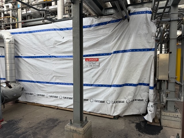 DukeEnergyIN's tweet image. Our power generation employees work year‑round to prepare our sites for inclement weather. When extreme conditions hit, they take additional precautions, like these temporary enclosures at our Edwardsport plant that protect key equipment, ensuring we can reliably serve our…