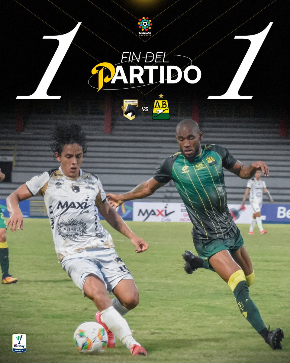 📸 ¡<a href="/ClubLlanerosFC/">𝗟𝗹𝗮𝗻𝗲𝗿𝗼𝘀 𝗙𝘂́𝘁𝗯𝗼𝗹 𝗖𝗹𝘂𝗯</a> 𝘆 <a href="/ABucaramanga/">Atlético Bucaramanga</a> 𝗿𝗲𝗽𝗮𝗿𝘁𝗶𝗲𝗿𝗼𝗻 𝗽𝘂𝗻𝘁𝗼𝘀 𝗲𝗻 𝗹𝗮 𝗙𝗲𝗰𝗵𝗮 𝟮 𝗱𝗲 𝗹𝗮 #𝗟𝗶𝗴𝗮𝗕𝗲𝘁𝗣𝗹𝗮𝘆𝗗𝗜𝗠𝗔𝗬𝗢𝗥 𝗜-𝟮𝟬𝟮𝟲! ⚽

Resultado del partido:  LLA 1 - 1 BUC

#LaCasaDeTodos