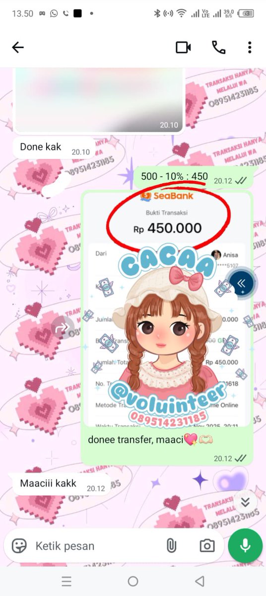 kedaicacaa's tweet image. 𓂃・﹕★﹒₊‧ testimoni gestun 🧾キ

꒰꒰・┄┄┄ 450 RIBU  ⌢༢
꒰꒰・┄┄┄ 1.8 JUTA  ⌢༢
꒰꒰・┄┄┄ 900 RIBU ⌢༢
꒰꒰・┄┄┄ 1.440 JUTA  ⌢༢

WA : wa.me/6289514231185 ☎️