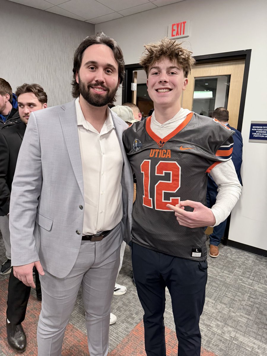 gus_pappajohn's tweet photo. After a great night with the Utica coaching staff and players I’m excited to announce I’ve received an official offer from Utica University. 
Fear the Moose!!
#uticaguy #uncommon #intelligent #explosive #disciplined
@CoachFaggiano @CoachZenelovic @CoachLou4fye https://t.co/QWnW2lDSvS