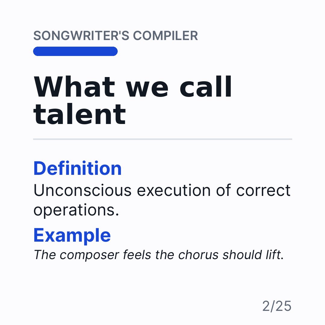 Ted_Sablay's tweet image. Talent is a lie. Good songwriters run TRANSPOSE, INVERT, TRUNCATE, EXPAND without knowing it. Gap isn’t magic, it’s awareness. Learn the moves.
